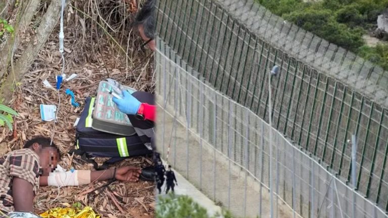 محاولة القفز على سياج سبتة تنتهي بسـ ـقـوط خـ ـطـ ـير من علو 8 أمتار.. إنقاذ شاب سوداني في حالة حـ ـرجـة