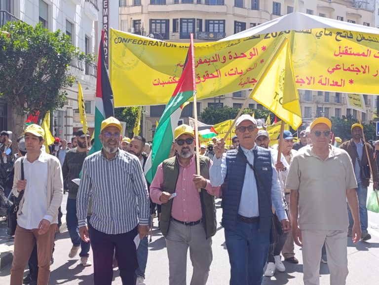 طنجة.. حناجر الطبقة الشغيلة تصدح ضد “غول” الغلاء في ذكرى فاتح ماي