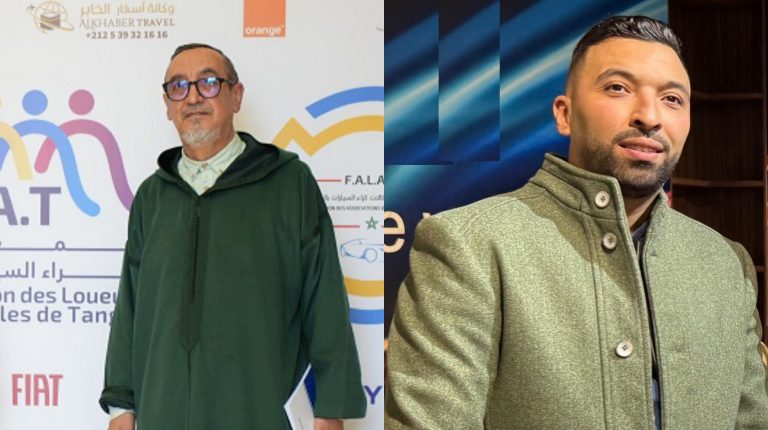 السيد أمين القادري رئيس جمعية كراء السيارات بطنجة (ALAT) ونائبه السيد رضا الدمري يهنئان صاحب الجلالة الملك محمد السادس بمناسبة ذكرى عيد العرش المجيد