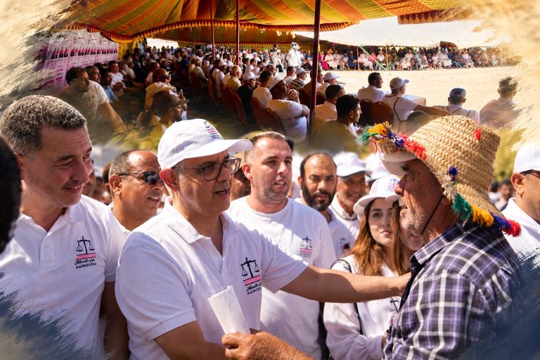 بركة يعد فلاحي ريصانة بمشاريع مائية وطرقية ويدعو إلى ضبط “شناقة” الأسواق