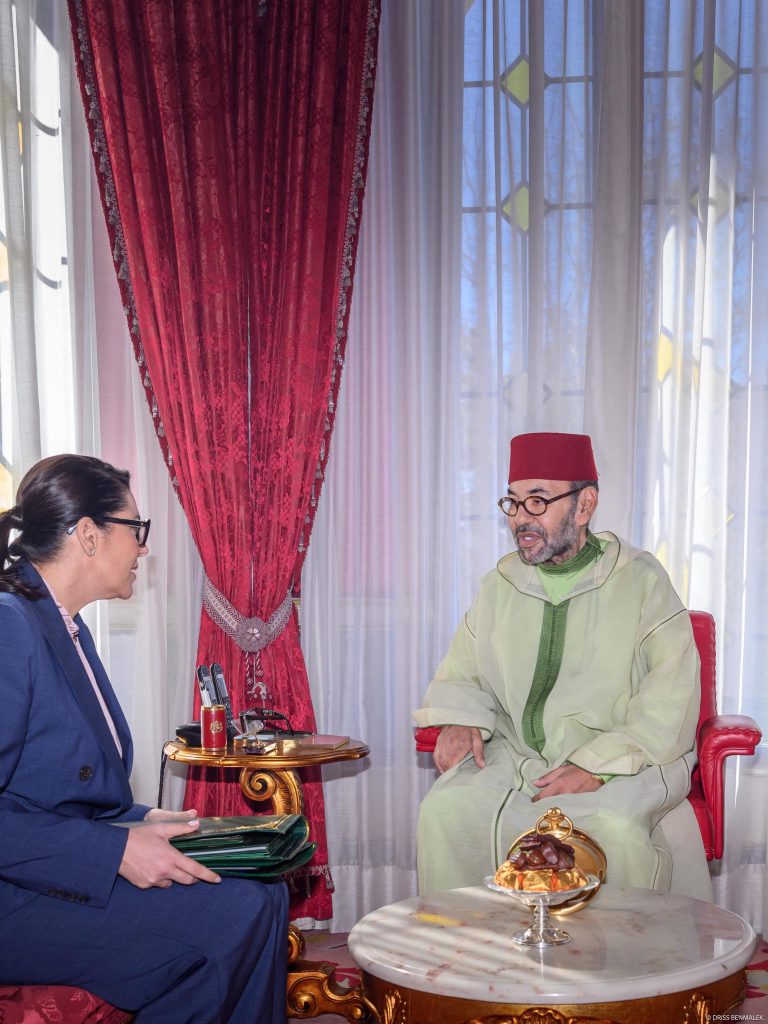 الملك محمد السادس يستقبل فاطمة الزهراء المنصوري